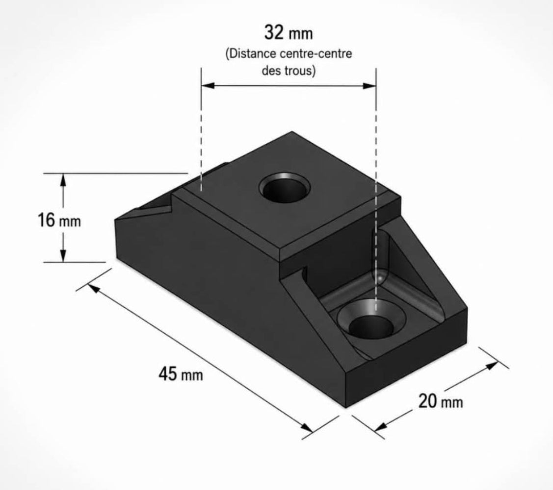 Espaceur latéral 16mm - Lot de 50