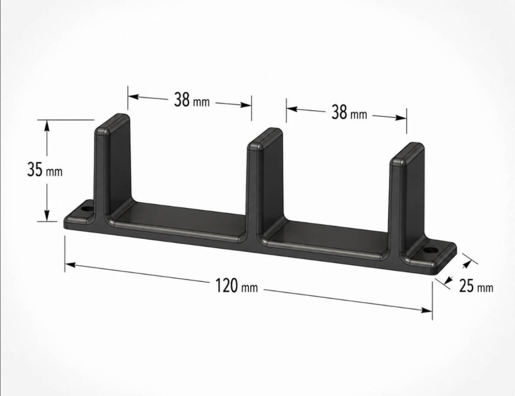 Guide de sol pour portes superposées - Lot de 10